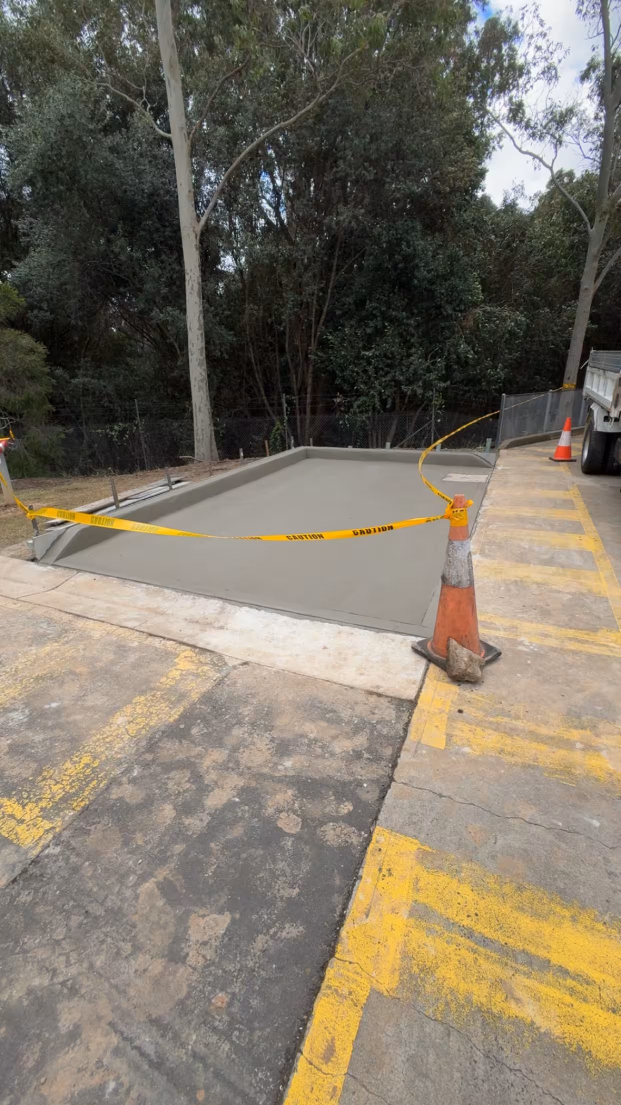 Concreting & Excavations project — Concrete slab poured within timber formwork